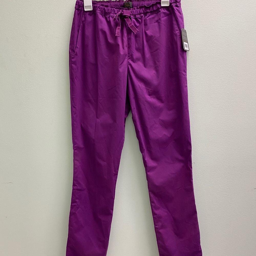 Purple Jaanuu Elastic Drawstring Scrub Pants